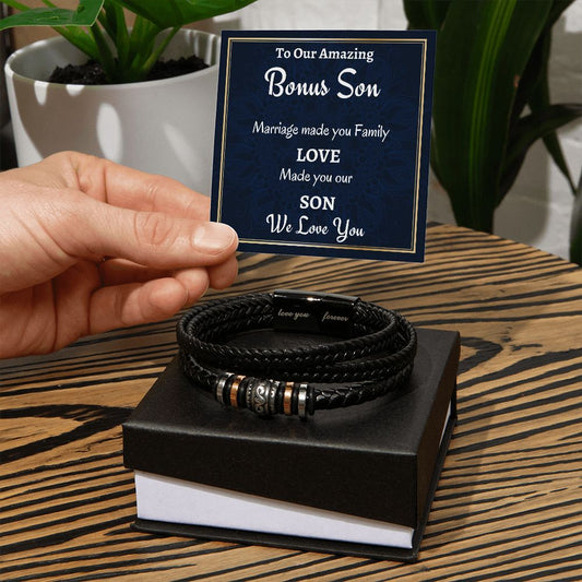 Gift for Son In Law, Men's Bracelet, Bonus Son Gift, Birthday Gift, Wedding Gift From Mother In Law Present for Son In Law