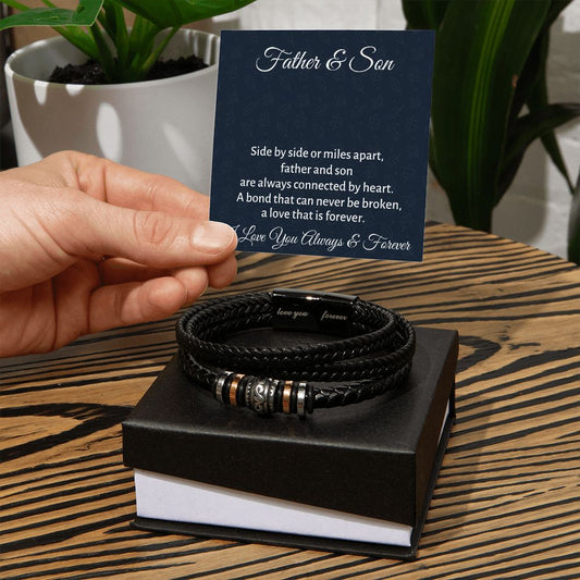 Father and Son Gift, Bracelet Gift For Son, I Love You Forever Christmas or Birthday Gift, Kids Teen Gifts