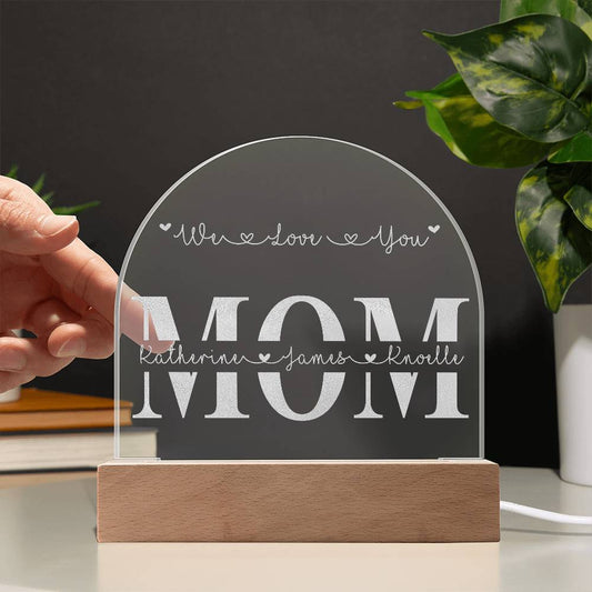 Engraved Custom Kids Names Acrylic Plaque