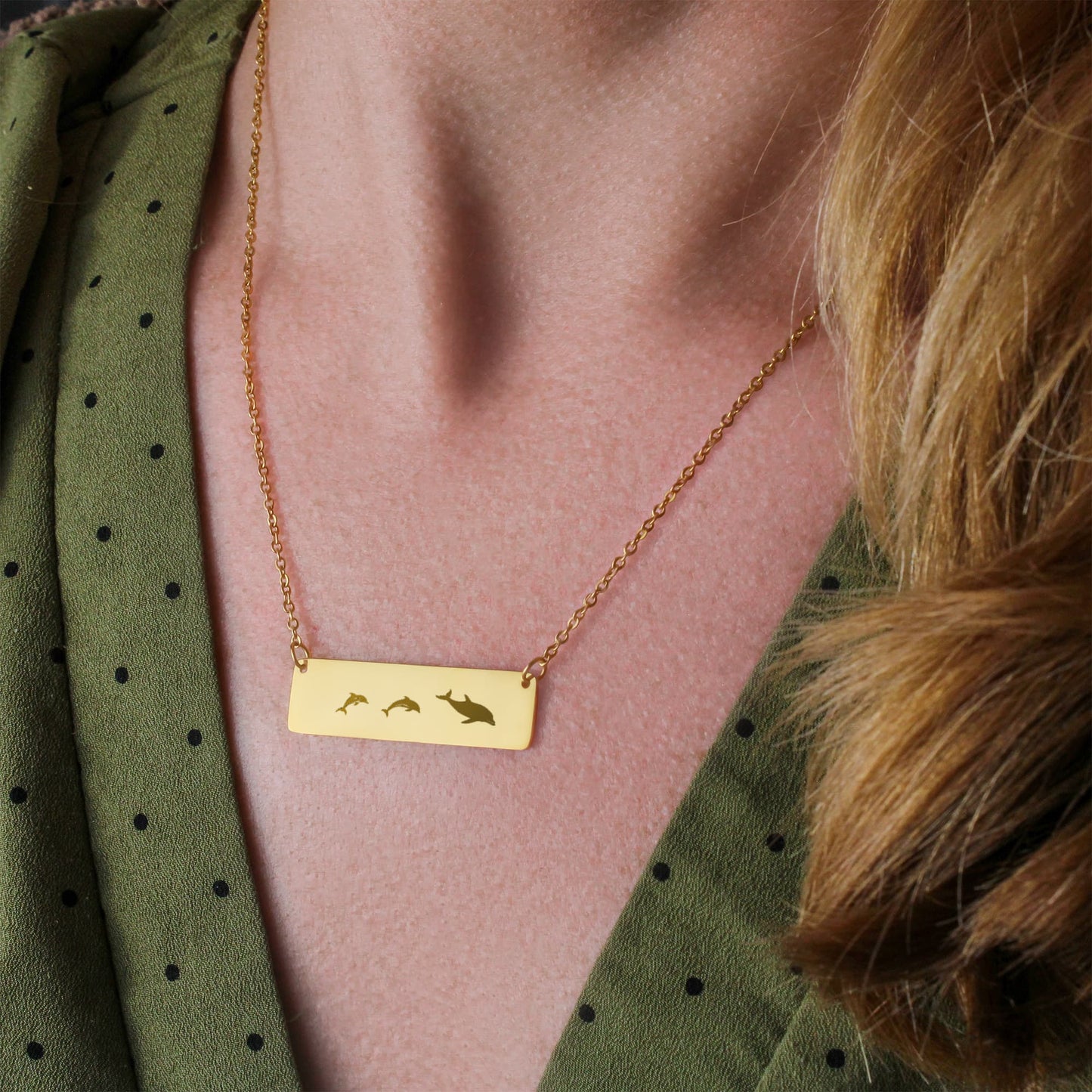 Mermaid Mama Jewelry Gift, Mom Birthday Gift, Mom Baby Necklace, Engraved Bar Necklace.