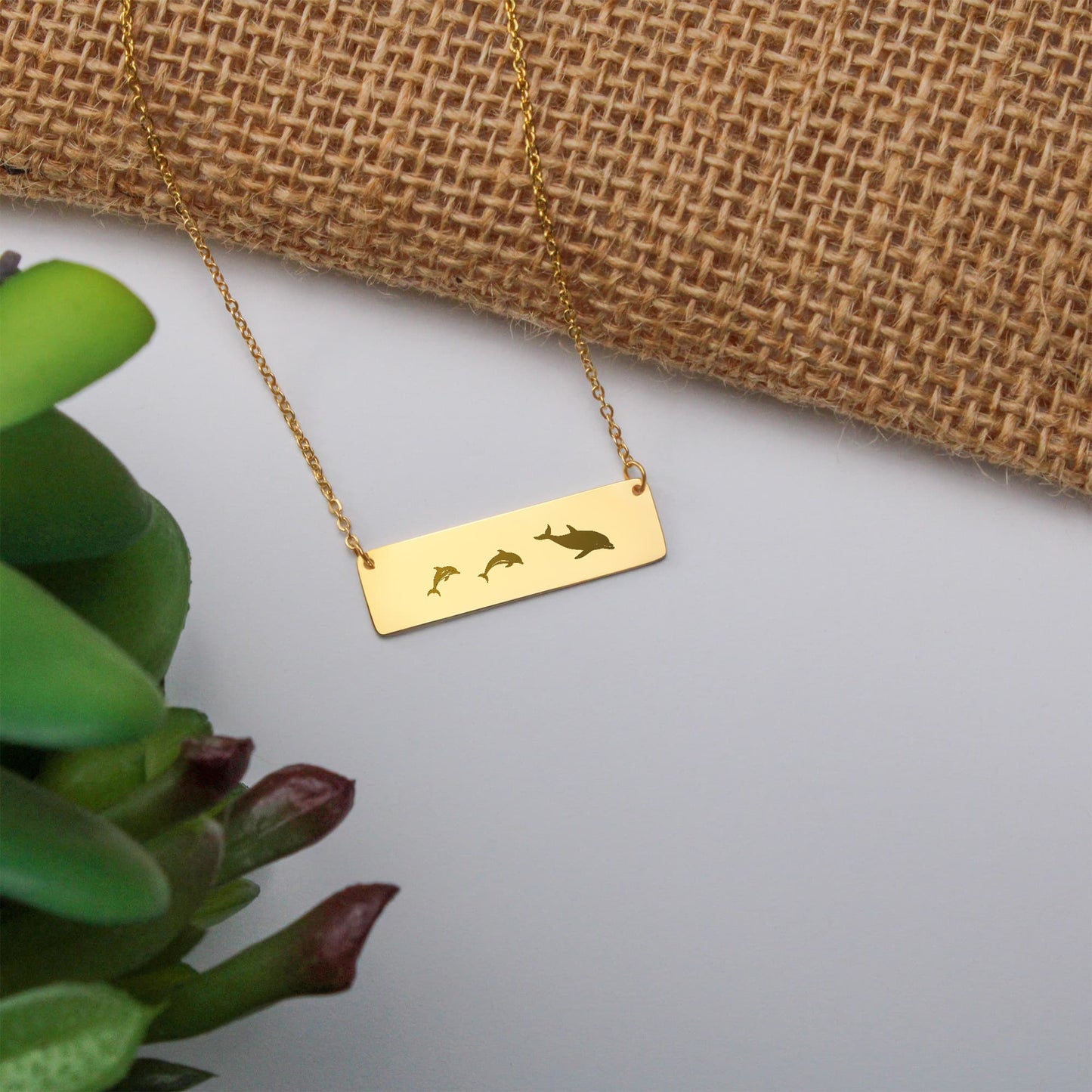 Mermaid Mama Jewelry Gift, Mom Birthday Gift, Mom Baby Necklace, Engraved Bar Necklace.