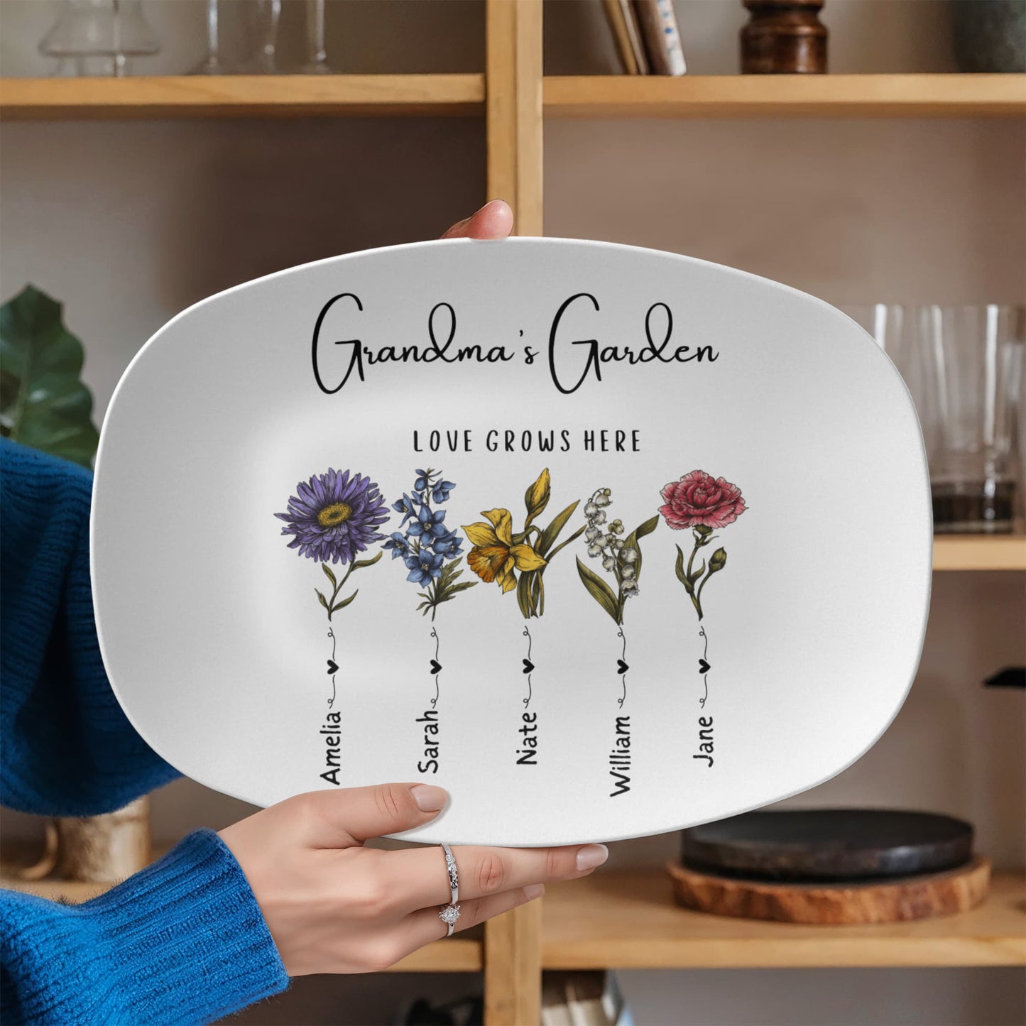 Grandma's garden platter