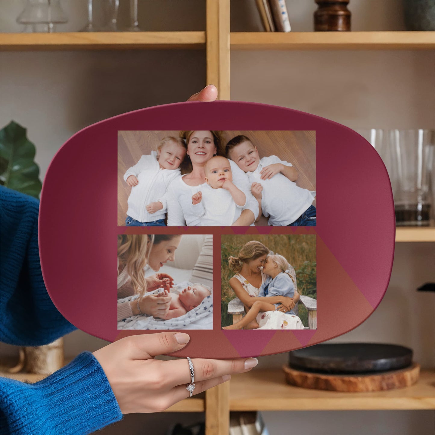 Personalized mom platter, custom photos