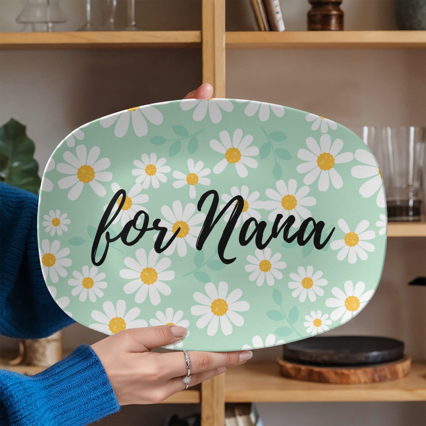 Personalize Platter Gift for Grandma | Custom Mother's Day Gift for Mom, Grandparent Gift from Grandkids, Grandma's Greatest Blessings
