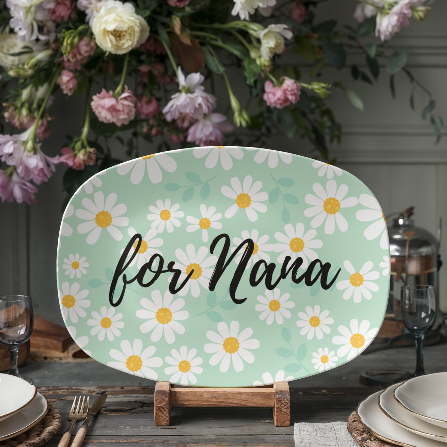 Personalize Platter Gift for Grandma | Custom Mother's Day Gift for Mom, Grandparent Gift from Grandkids, Grandma's Greatest Blessings