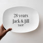 50th Anniversary Gift, Anniversary Gift for Parents or Signature Guestbook Ceramic Platter - Personalized with Painted Names and Date