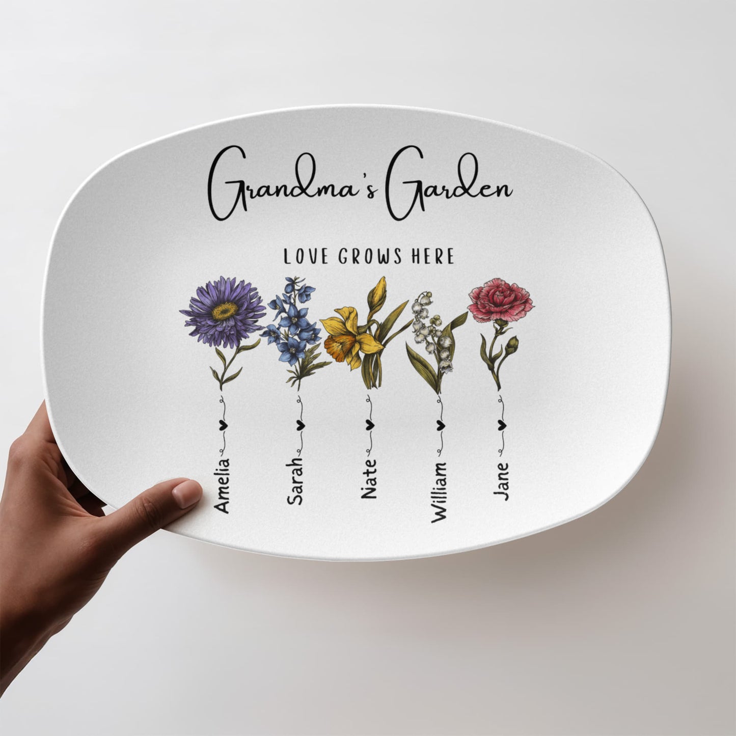 Grandma's garden platter