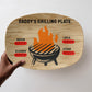 Papa's Grilling Plate For Grandpa Grilling Plate For Dad Grilling Platter Fathers Day, Personalized Kitchen Gift BBQ Grill Gift For Men D018