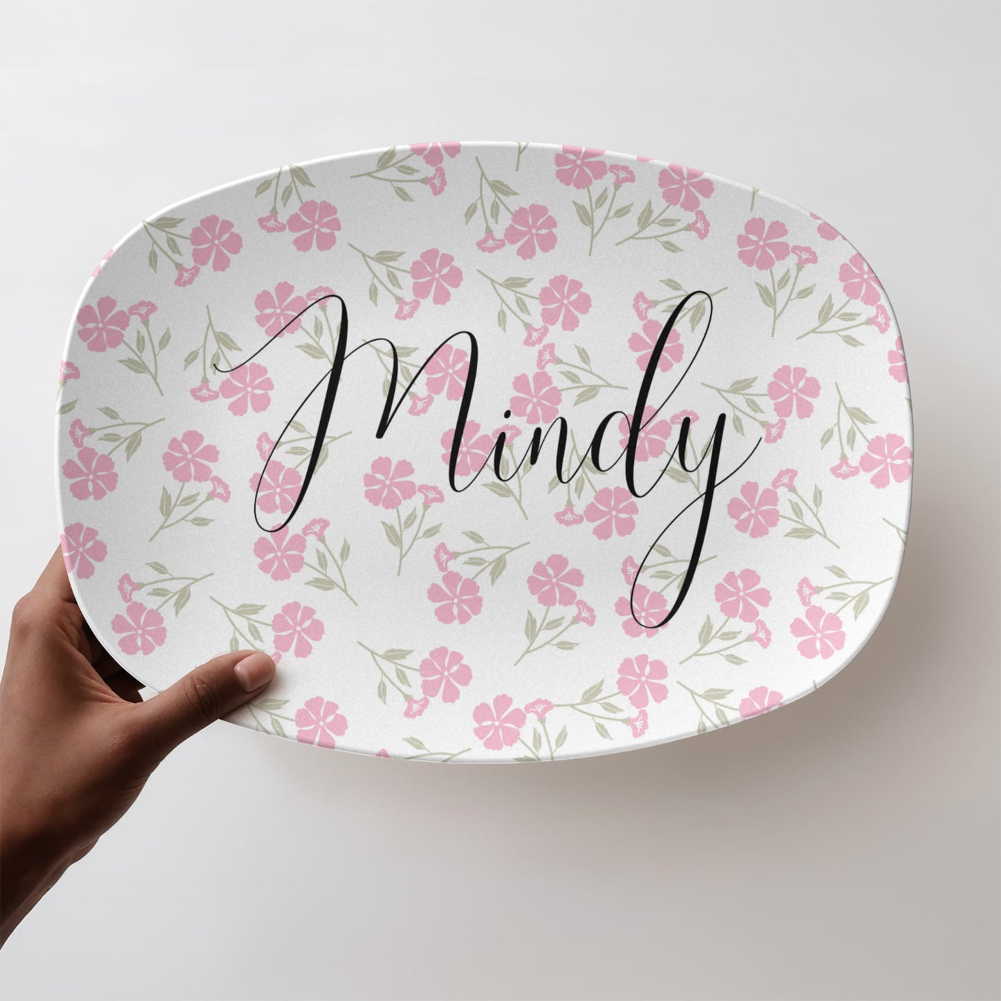 Custom Floral Wreath Personalized Platter | Choose Your Design | Wedding • Shower • Anniversary • Housewarming