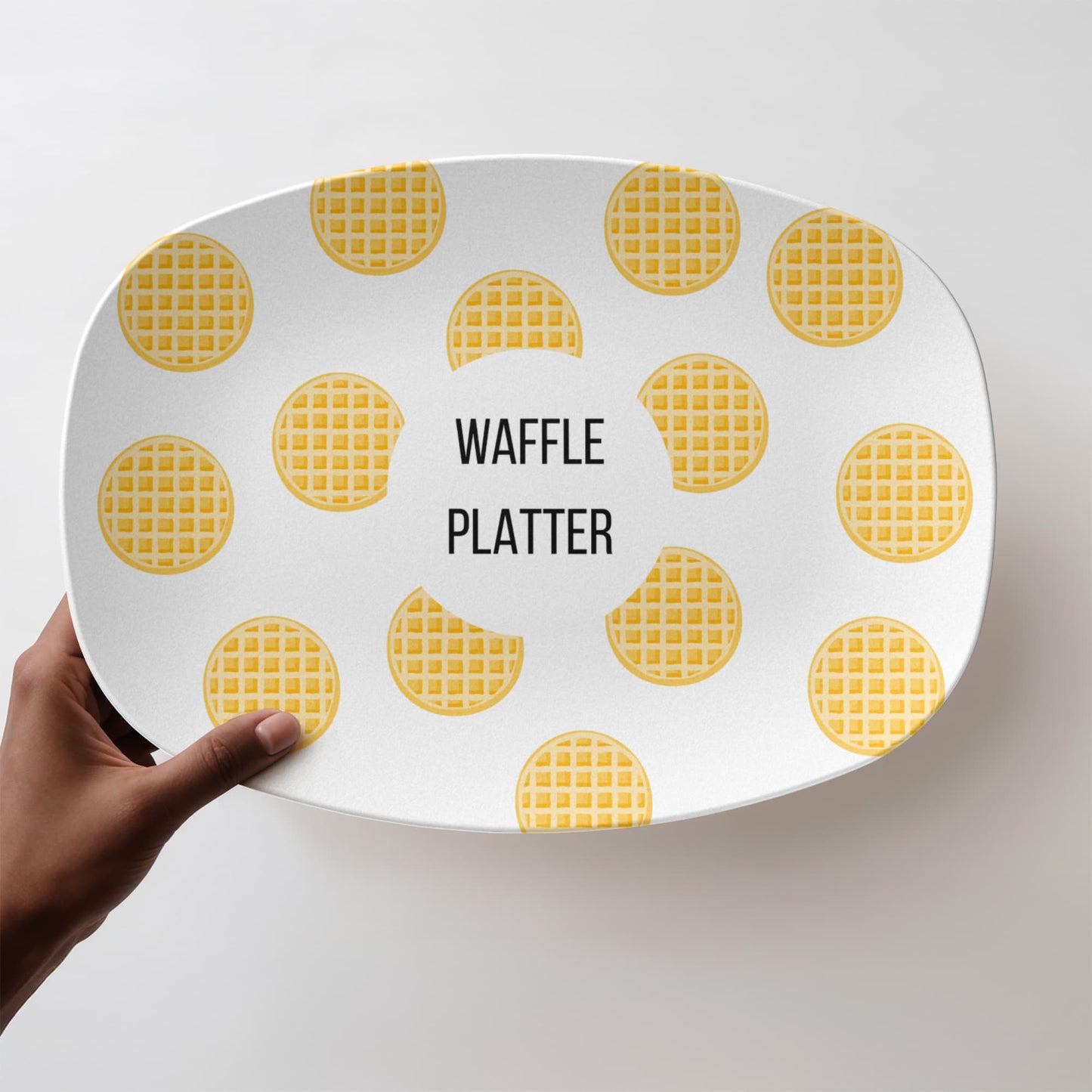 Breakfast Personalized Platter | Pancake • Waffle • French Toast • Grilled Cheese | gift for cook, breakfast lover, made with love pattern
