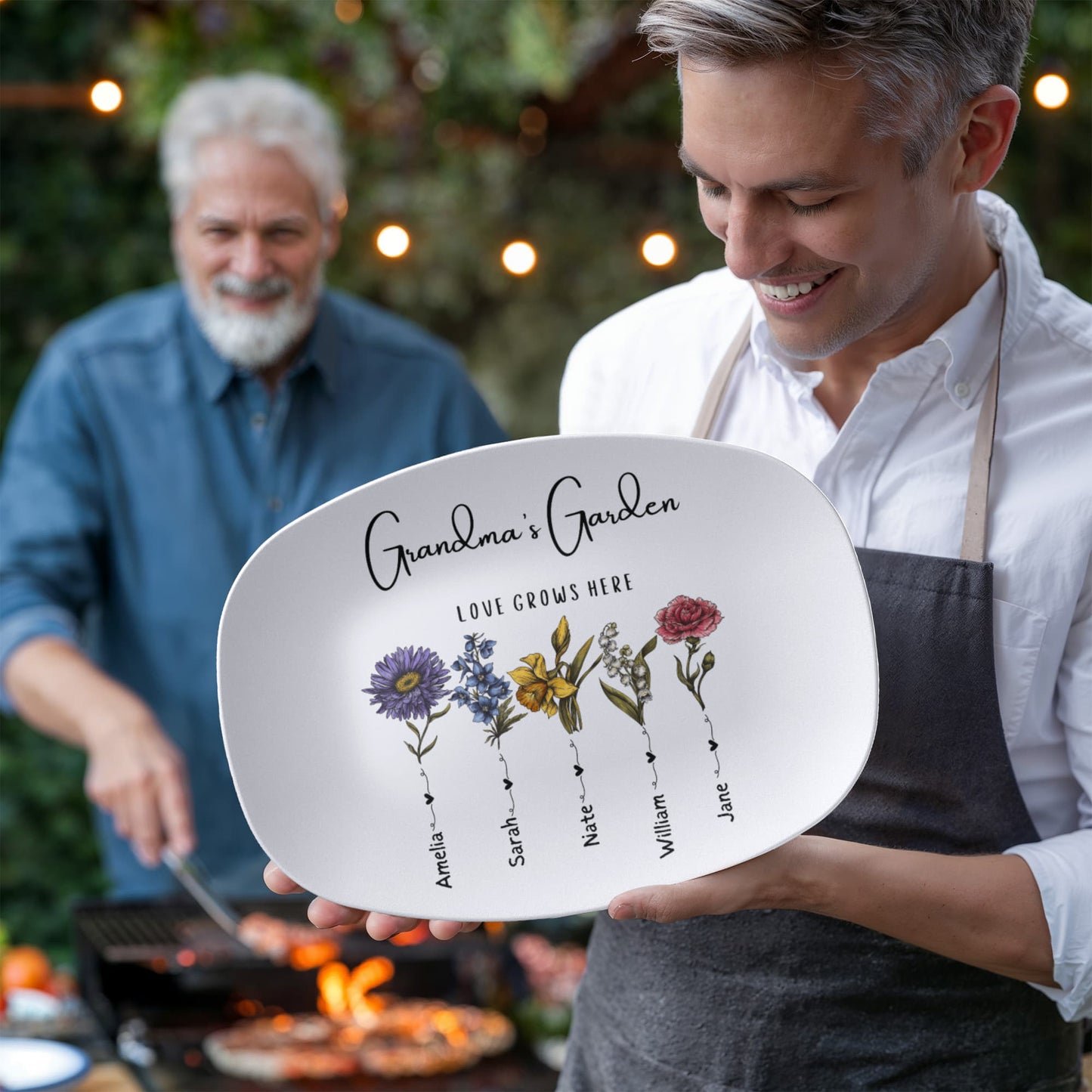 Grandma's garden platter