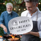 Grilling BBQ Plate, Personalized Serving Tray Platter, Father's Day Gift for BBQ Lover, Gifts for Him, Outdoor Poolside, Christmas for Dad