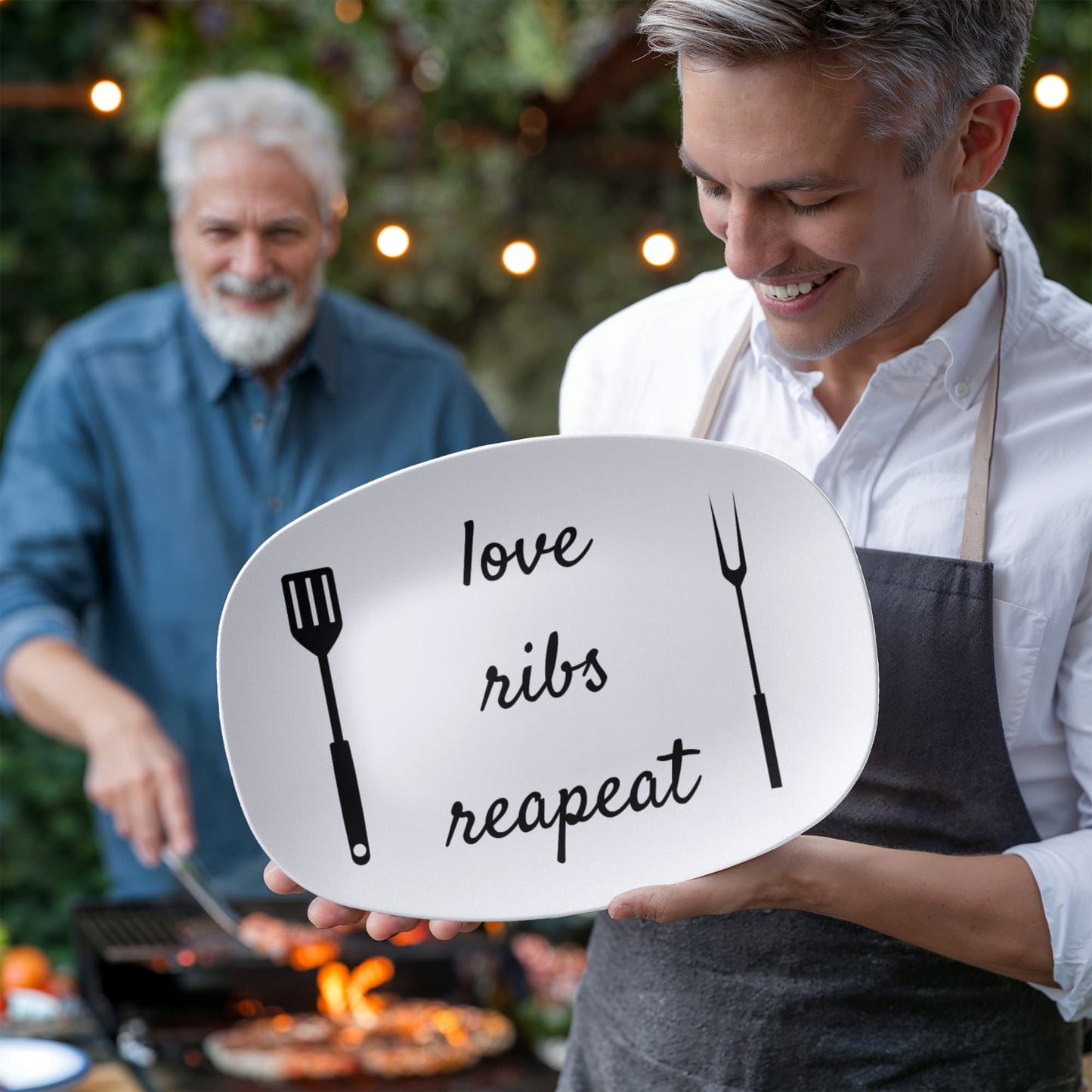 Love, ribs, repeat Platter, Funny Serving Platter, Funny Gift For Her Him, Recipe Plate, Birthday Fathers Day Gift For Mom Dad