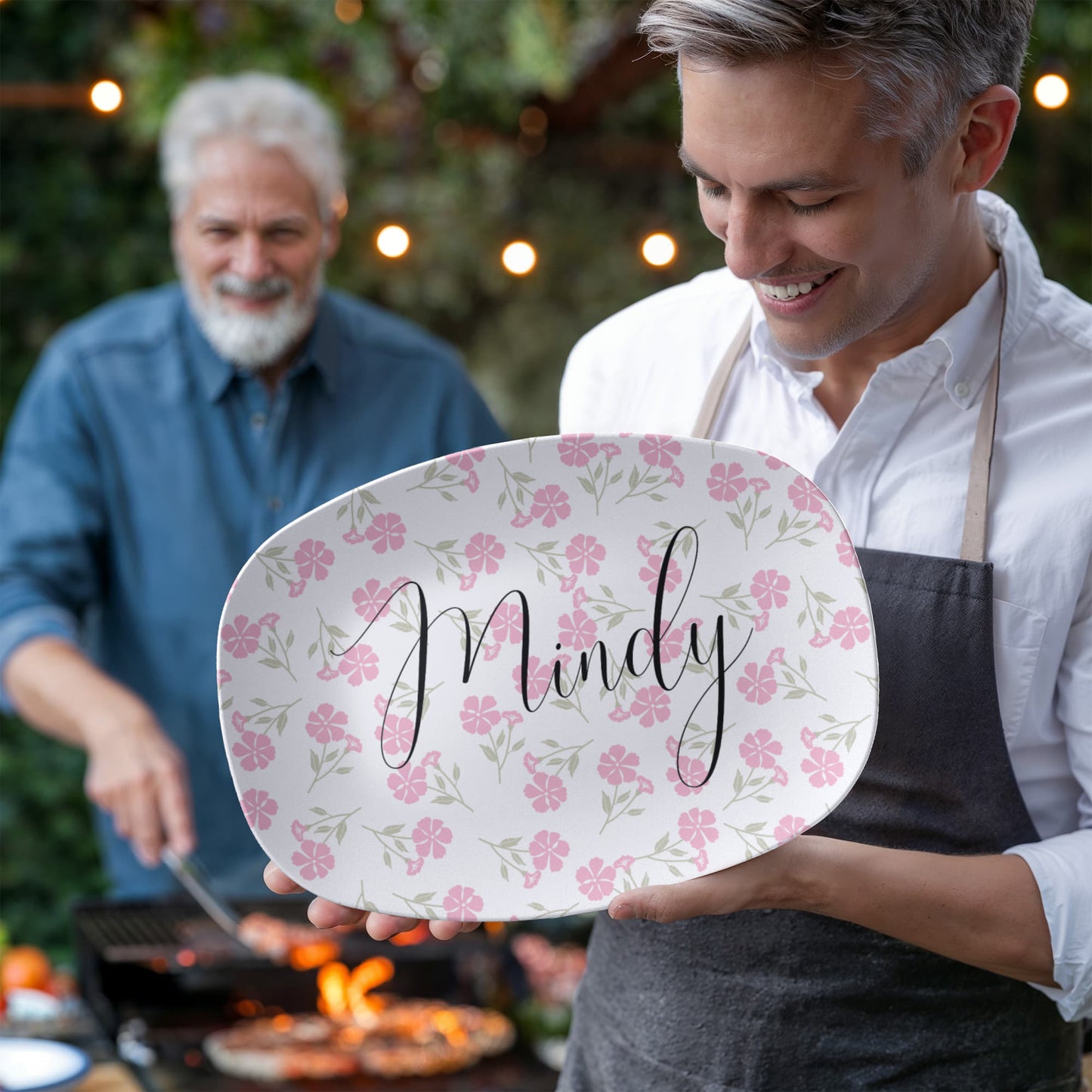 Custom Floral Wreath Personalized Platter | Choose Your Design | Wedding • Shower • Anniversary • Housewarming