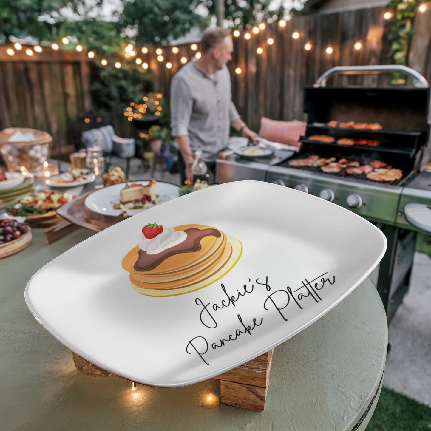 Personalized Pancake Platter, Pancake Lovers, Gift For Him Her, Funny Platter, Custom Serving Platter, Funny Gifts For Dad, Custom Name