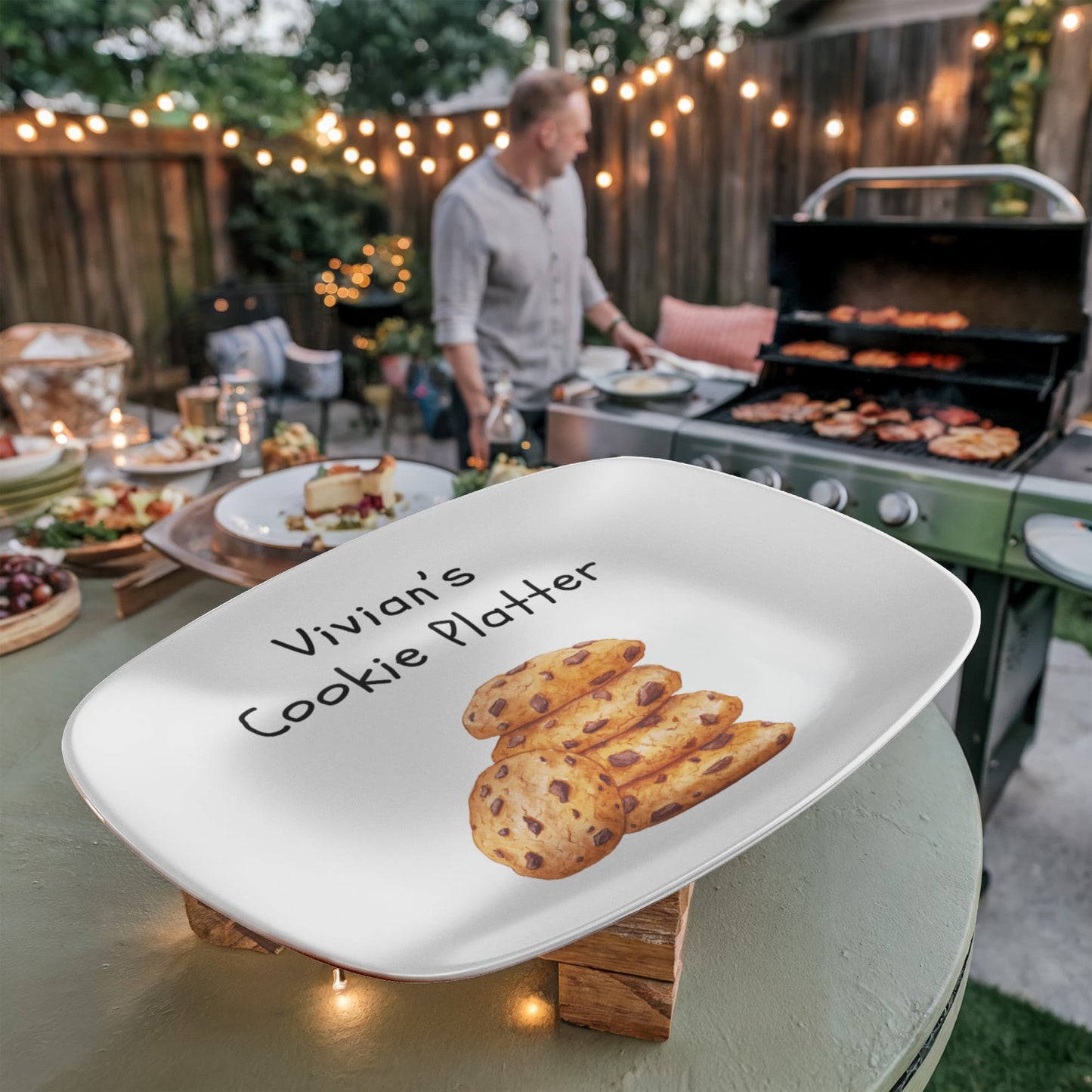 Personalized Cookie Plate, Custom Name Plate, Add Custom Name, Personalized Gift, Cookie Lovers, 10" Polymer Dinnerware, Customizable Plates