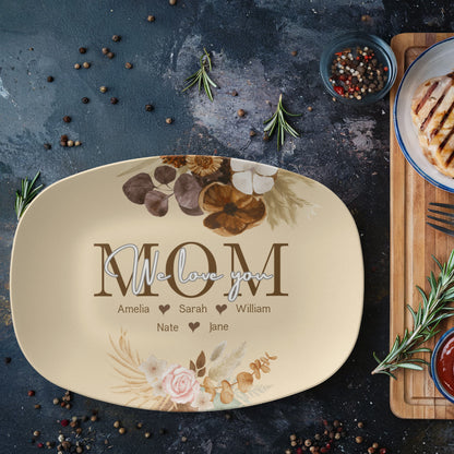 Floral design platter for mom
