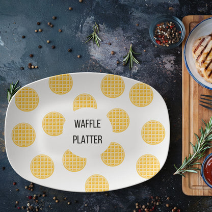 Breakfast Personalized Platter | Pancake • Waffle • French Toast • Grilled Cheese | gift for cook, breakfast lover, made with love pattern