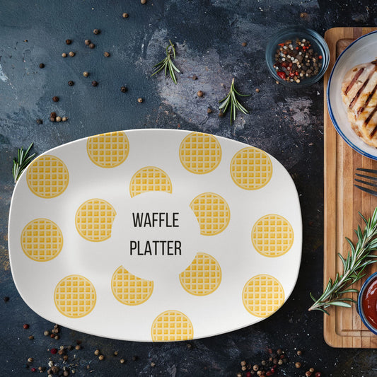 Breakfast Personalized Platter | Pancake • Waffle • French Toast • Grilled Cheese | gift for cook, breakfast lover, made with love pattern