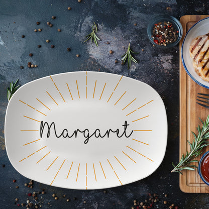 Personalized Platter | Custom Wedding Gift | Bridal Shower, House Warming or Anniversary Gift Ideas | Family Last Name Serving Dish Plate