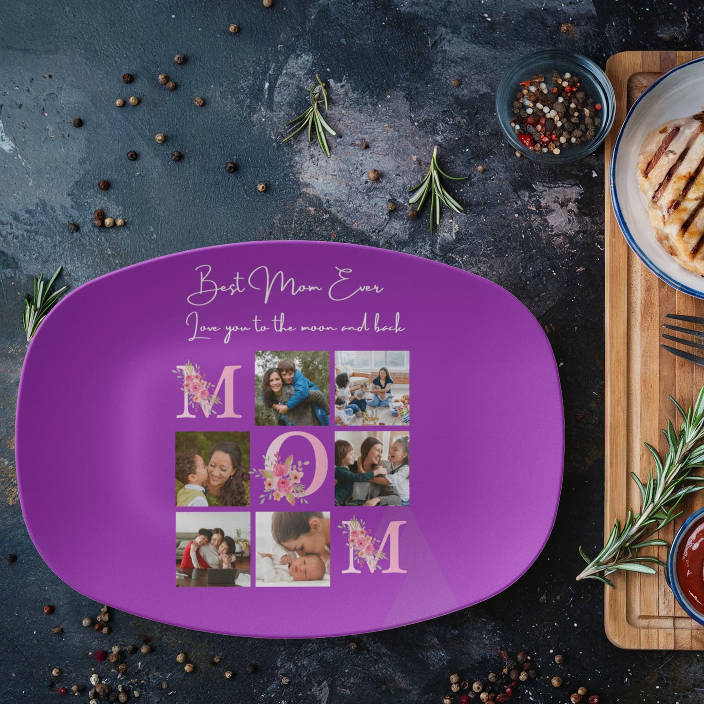 Love you to the moon and back, mom platter