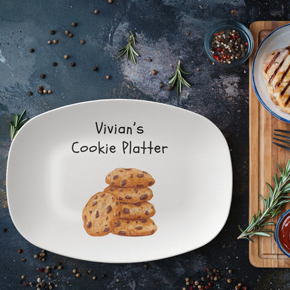 Personalized Cookie Plate, Custom Name Plate, Add Custom Name, Personalized Gift, Cookie Lovers, 10" Polymer Dinnerware, Customizable Plates