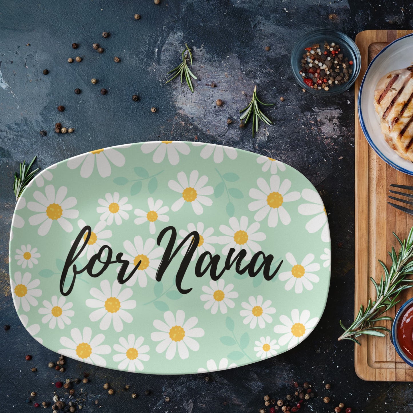 Personalize Platter Gift for Grandma | Custom Mother's Day Gift for Mom, Grandparent Gift from Grandkids, Grandma's Greatest Blessings