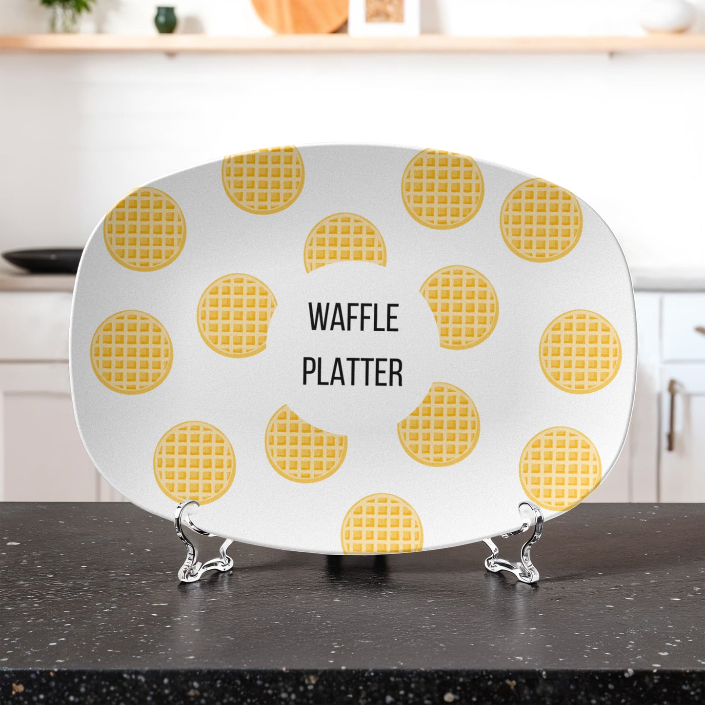 Breakfast Personalized Platter | Pancake • Waffle • French Toast • Grilled Cheese | gift for cook, breakfast lover, made with love pattern