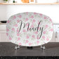 Custom Floral Wreath Personalized Platter | Choose Your Design | Wedding • Shower • Anniversary • Housewarming