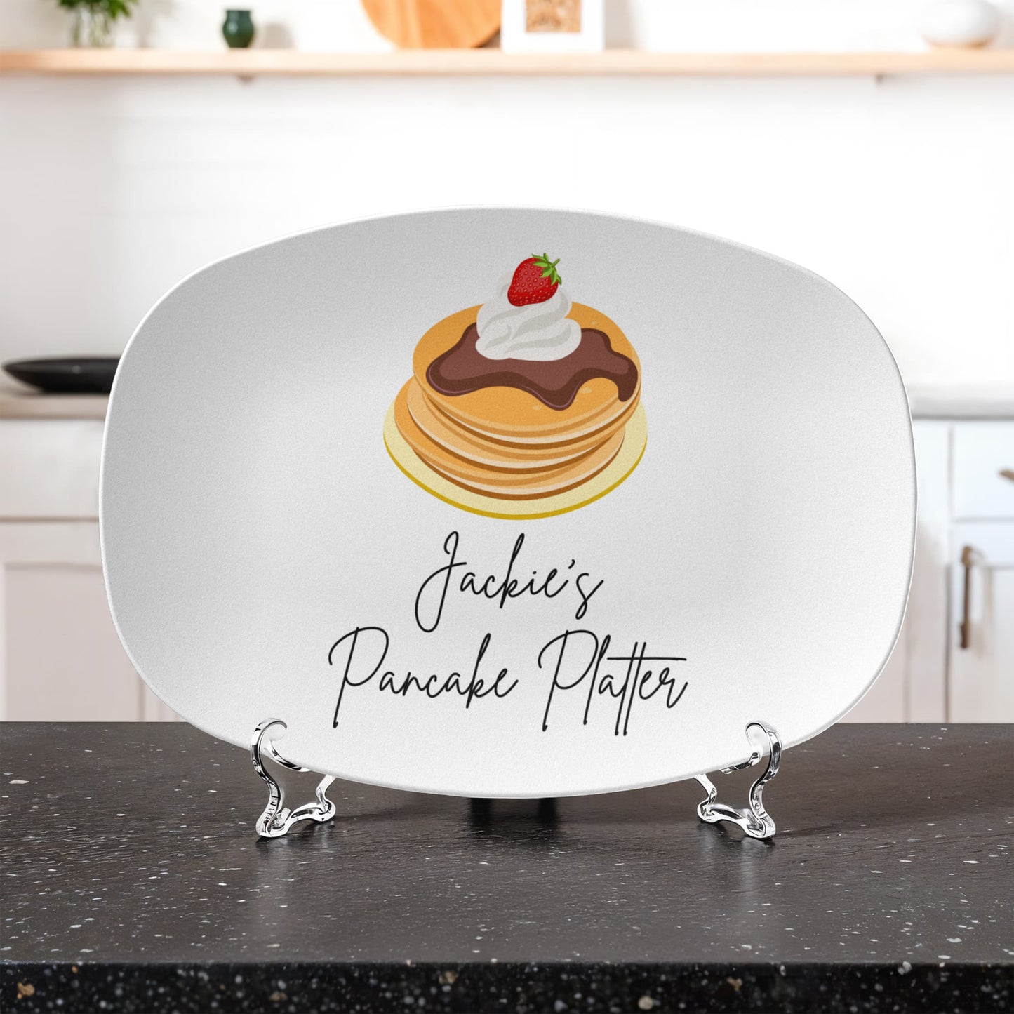 Personalized Pancake Platter, Pancake Lovers, Gift For Him Her, Funny Platter, Custom Serving Platter, Funny Gifts For Dad, Custom Name