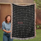 Mom Crossword Woven  Blanket Gift, Grandma Grandkids Names Blanket, Hidden Words Blanket