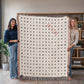 Custom Word Search Mom Woven Blanket, Personalized Kids Names Blanket, Decorative Throw, Mothers Day or Mom's Birthday Gift Custom Blanket