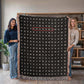 Mom Crossword Woven  Blanket Gift, Grandma Grandkids Names Blanket, Hidden Words Blanket