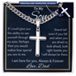 To My Son Cross Chain Necklace, Custom Name Engraved Chain, Graduation Gift for Son from Mom or Dad, Birthday Gift For Son