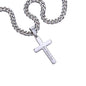 To My Son Cross Chain Necklace, Custom Name Engraved Chain, Graduation Gift for Son from Mom or Dad, Birthday Gift For Son
