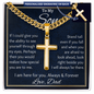 To My Son Cross Chain Necklace, Custom Name Engraved Chain, Graduation Gift for Son from Mom or Dad, Birthday Gift For Son