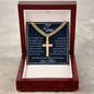 Name Engraved Cross Chain, To My Son Cross Chain From Mom, Graduation Gift for Son, Birthday Gift for Son, Faith Cross Chain, Cuban Link Chain