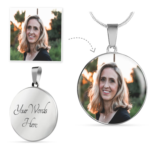 Photo Engraved Memorial Gift Necklace