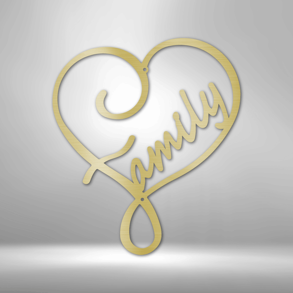 Family Love Metal Sign, Family Love  Metal Art Sign, Welcoming Sign Art, Living Room Wall Hanging, Indoor Outdoor Wall Hanging,