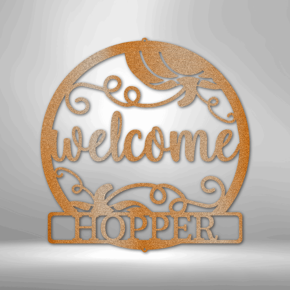 Custom Welcome Metal Sign, Personalized Welcome Art Sign Gift For Him, Indoor Outdoor Wall  Hanging Plaque, Indoor Wall Art Decor, Welcome Sign  Art For Serviceman  Husband