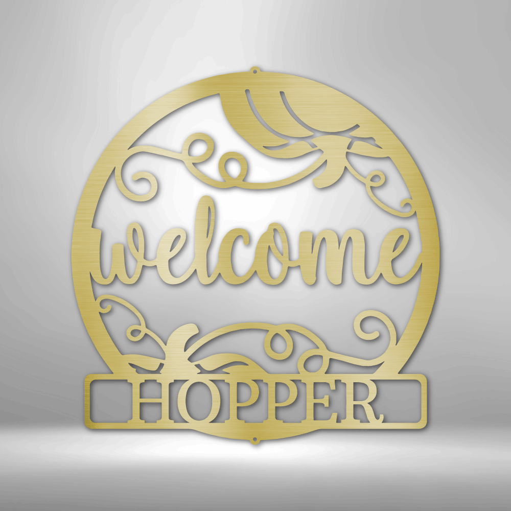 Custom Welcome Metal Sign, Personalized Welcome Art Sign Gift For Him, Indoor Outdoor Wall  Hanging Plaque, Indoor Wall Art Decor, Welcome Sign  Art For Serviceman  Husband