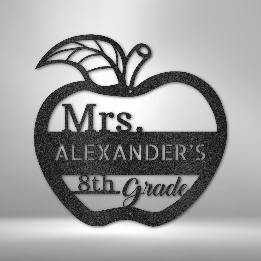 Custom Teacher Name Metal  Sign, Personalized Teacher Name Appreciation Gift, Classroom Wall Decor, Class Teacher Name Wall Hanging, Appreciation Gift For Teacher.