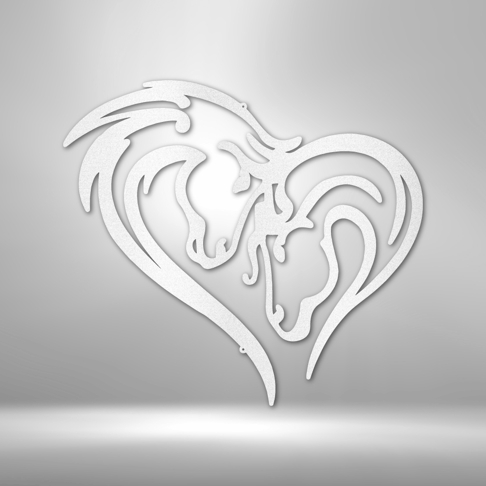 Horse Love Metal Sign For Home Wall Decoration, Horse Heart Metal Sign ,Living Room Decor For Pony Lover, Indoor Home Hanging, Birthday Gift For Horse Lover.