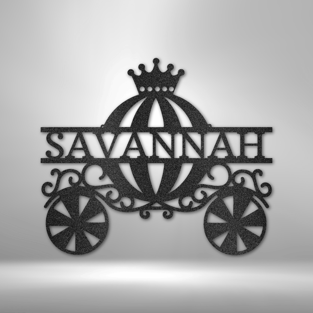 Personalized Carriage Metal Art Sign, Customized Carriage Name Sign Decoration,  Kids Room Wall Decor, Playroom Wall Hanging, Birthday Gift For My Adorable Princess,