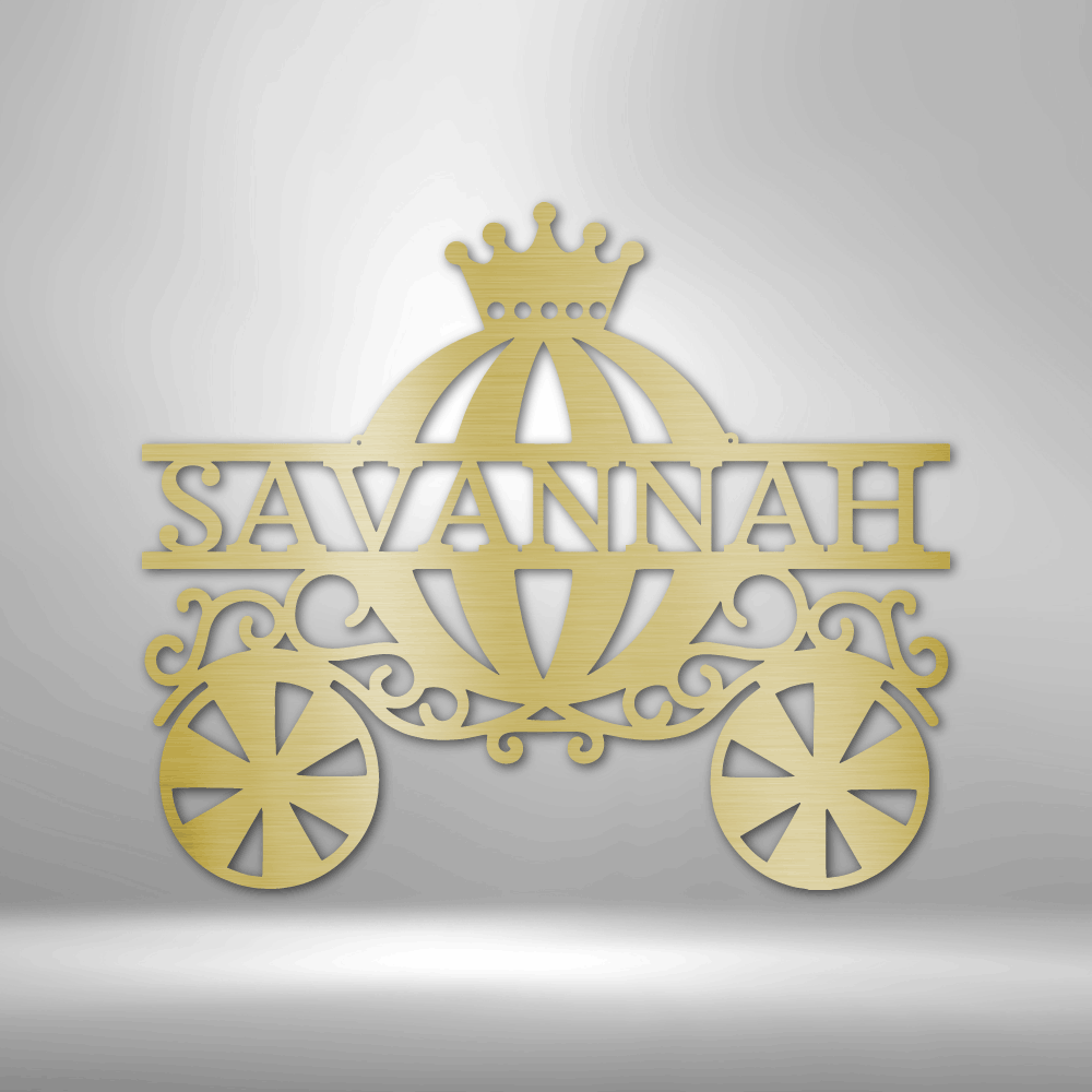 Personalized Carriage Metal Art Sign, Customized Carriage Name Sign Decoration,  Kids Room Wall Decor, Playroom Wall Hanging, Birthday Gift For My Adorable Princess,