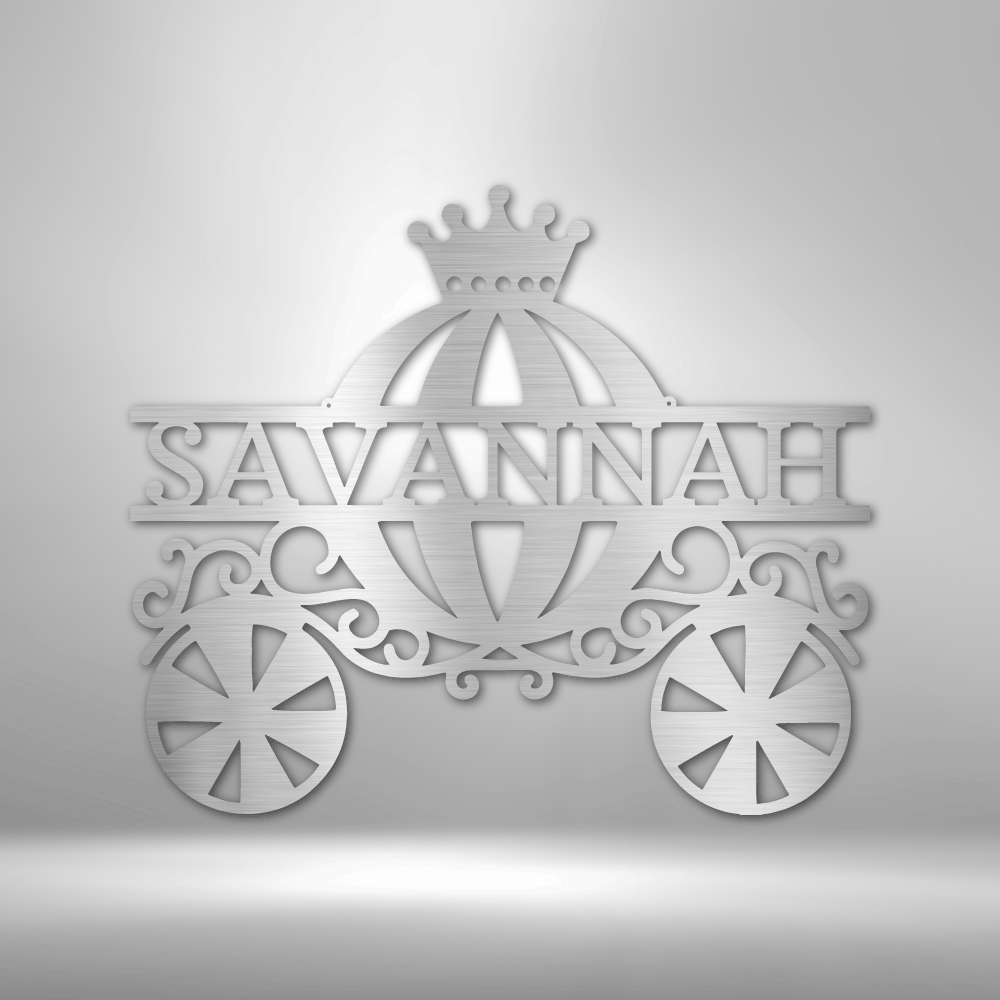 Personalized Carriage Metal Art Sign, Customized Carriage Name Sign Decoration,  Kids Room Wall Decor, Playroom Wall Hanging, Birthday Gift For My Adorable Princess,