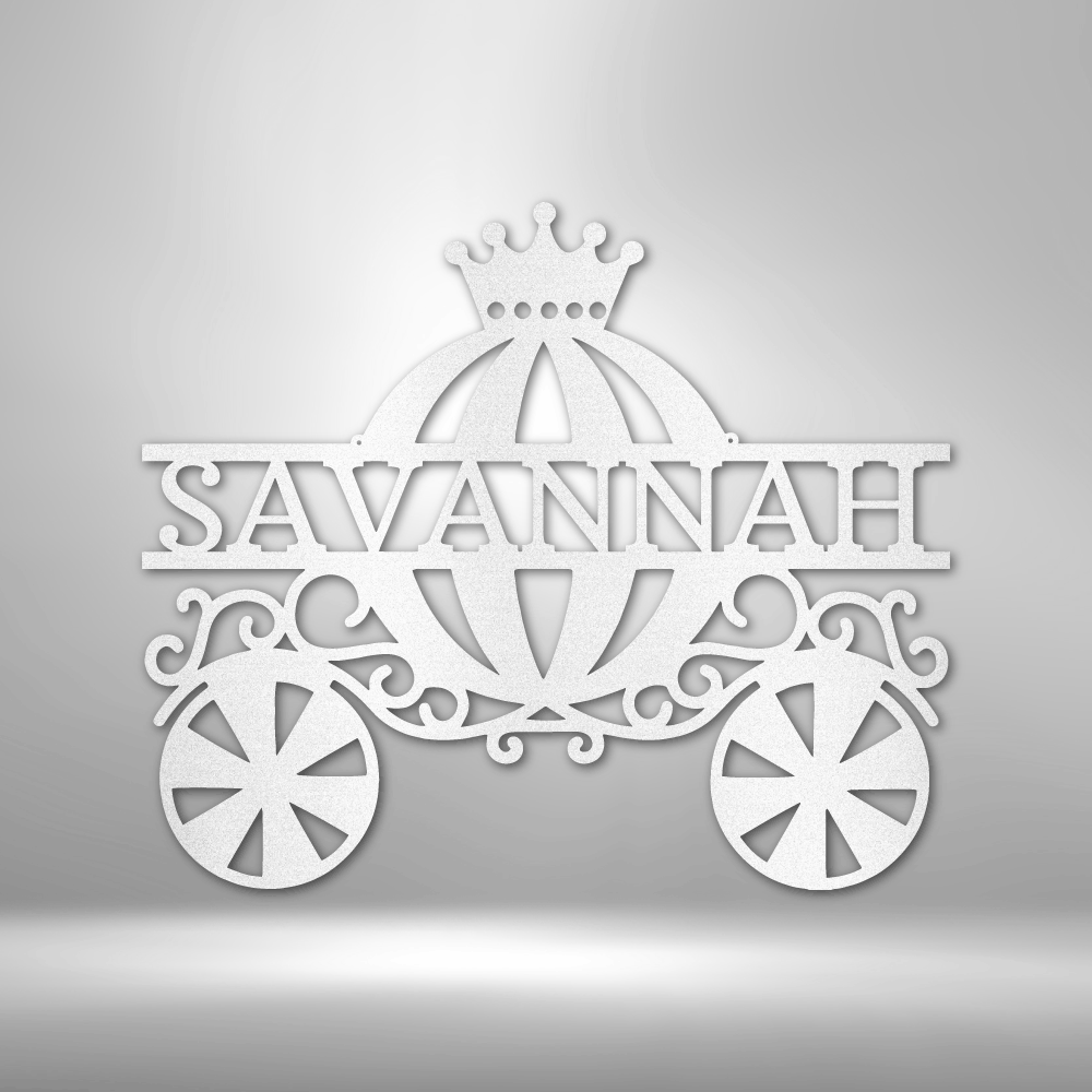 Personalized Carriage Metal Art Sign, Customized Carriage Name Sign Decoration,  Kids Room Wall Decor, Playroom Wall Hanging, Birthday Gift For My Adorable Princess,