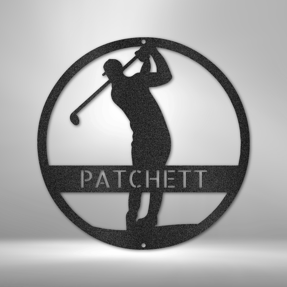 Golfer Metal Sign, Personalized PGA Lover Metal Art, Wall Hangings, Indoor Outdoor Decor, Birthday Gift For Him, Custom Fathers Day Gift