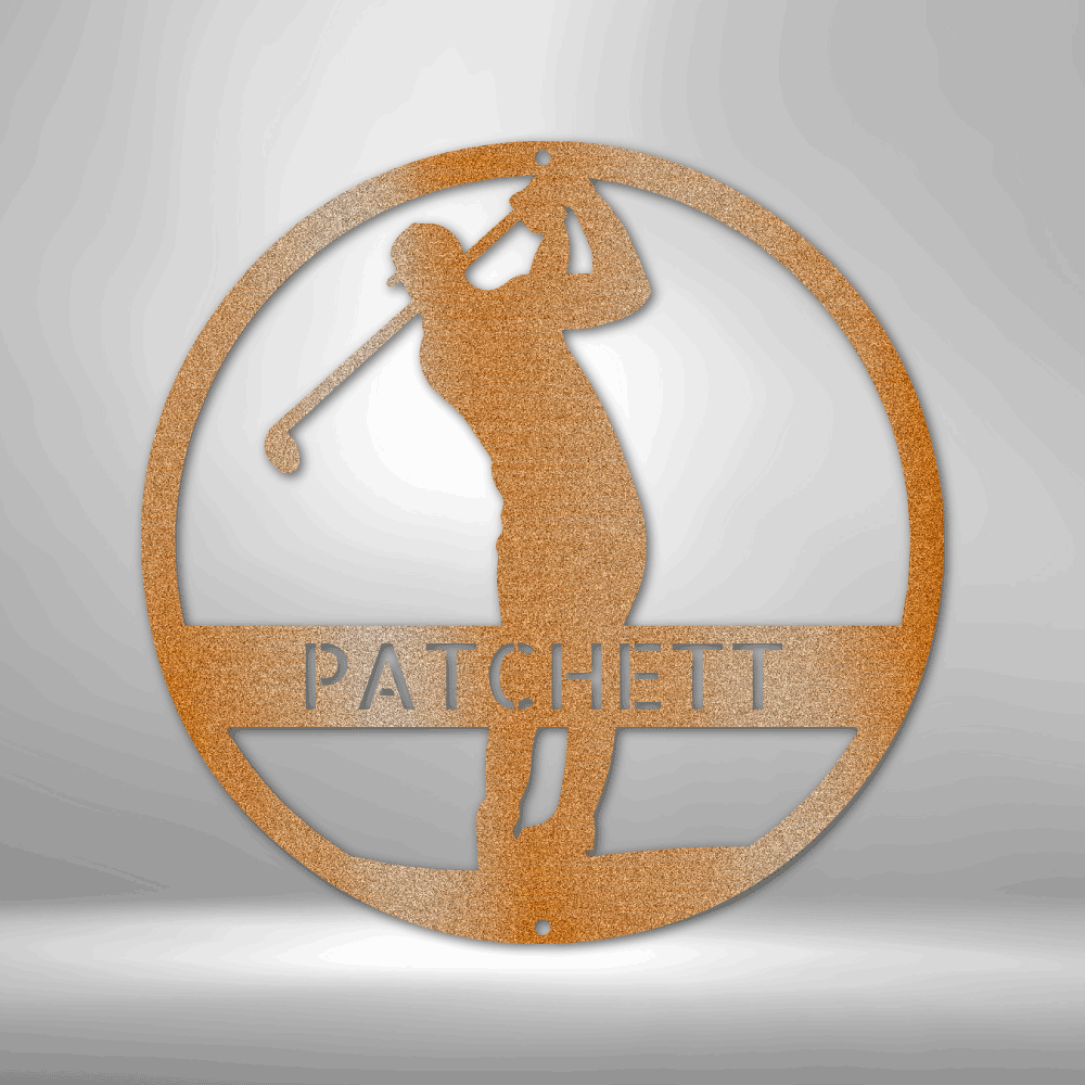 Golfer Metal Sign, Personalized PGA Lover Metal Art, Wall Hangings, Indoor Outdoor Decor, Birthday Gift For Him, Custom Fathers Day Gift