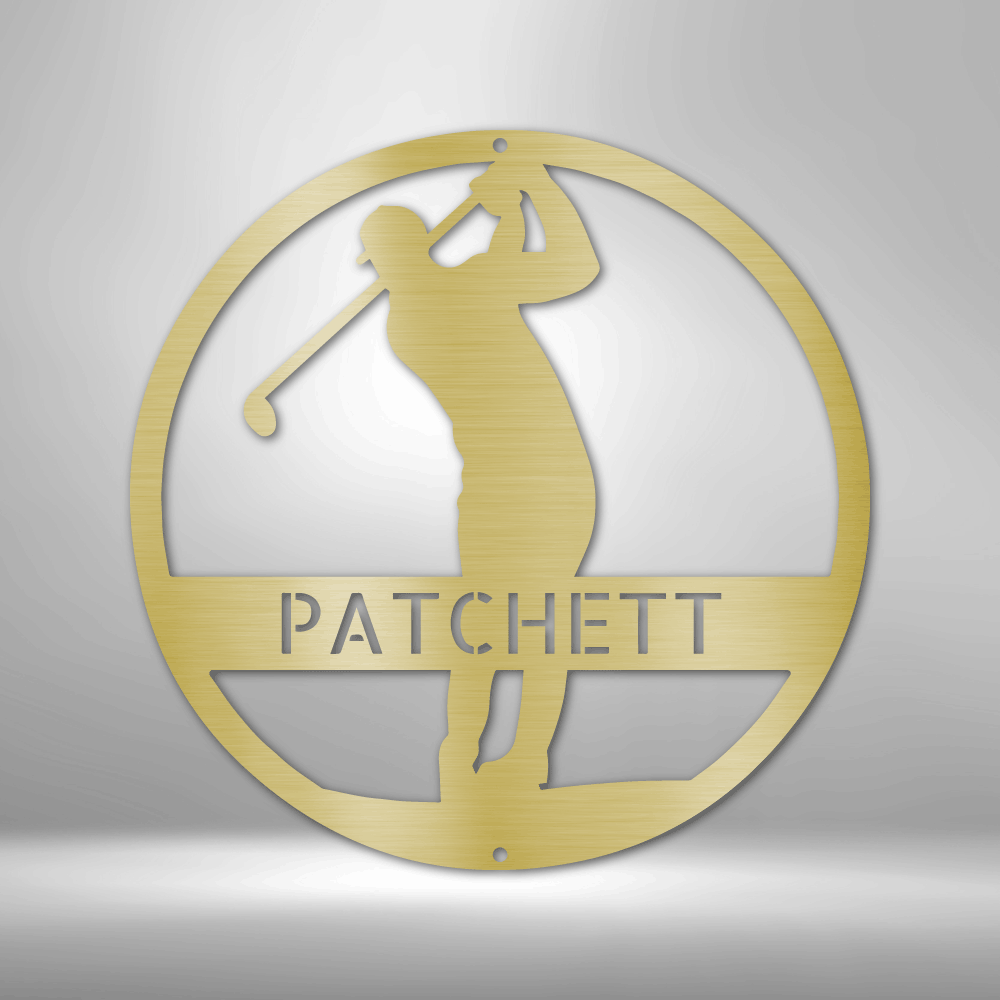 Golfer Metal Sign, Personalized PGA Lover Metal Art, Wall Hangings, Indoor Outdoor Decor, Birthday Gift For Him, Custom Fathers Day Gift